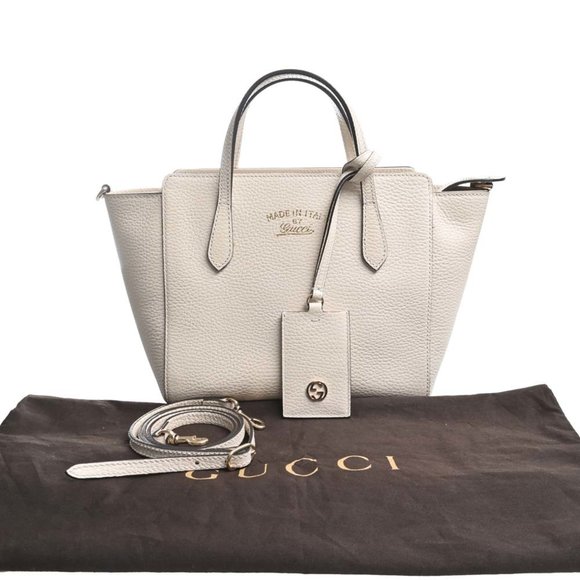 Gucci Leather Swing 2WAY Handbag 368827 Ivory Women's - Picture 3 of 10